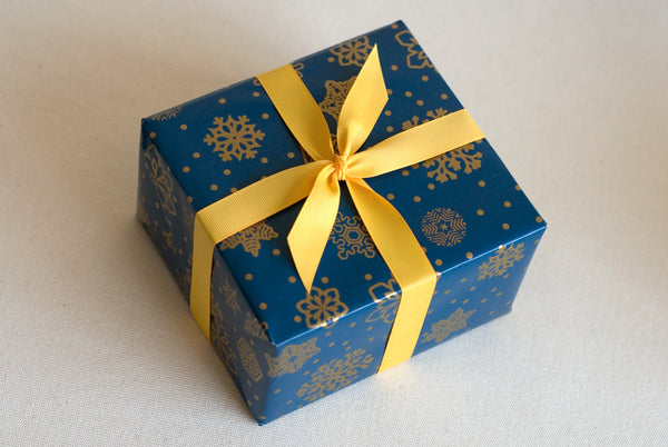 GIFT: 4 jars, wrapped in "SNOWFLAKES" gift wrap