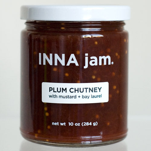 PLUM CHUTNEY with mustard + bay laurel